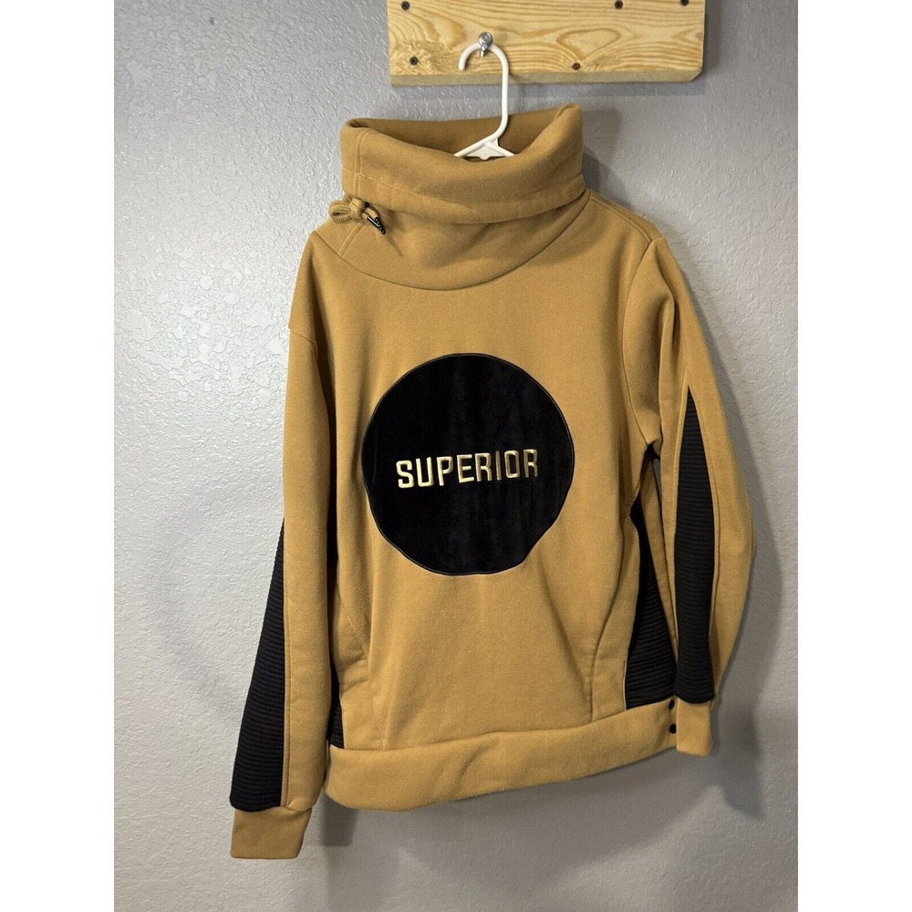 Men’s 8ighth Dstrkt Brown‎ Hoodie Size L Hip Hop Streetwear